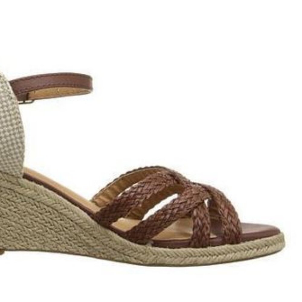 *MUST GO* Lucky Brand Kalley2 Womens Dark Almond Wedge Sandal 5.5M - 1511